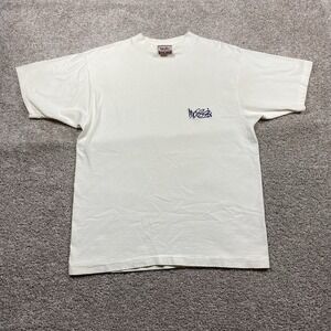 Vintage Mossimo Spellout Shirt Single Stitch Skater EUM Men's Medium Cream